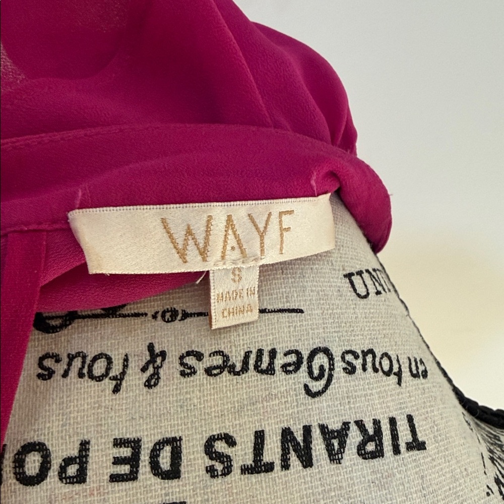 Wayf Fuchsia Ruffle Blouse - Picture 6 of 6